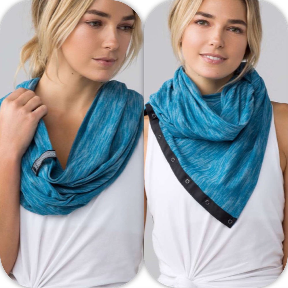 NWT HTOF LULULEMON VINYASA SCARF TOFINO TEAL - Picture 1 of 8